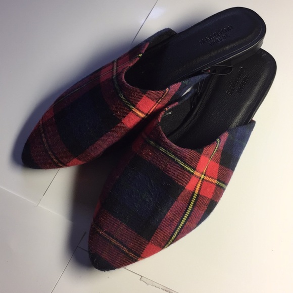 NBW urban outfitters mules plaid sz  6 - Picture 3 of 7